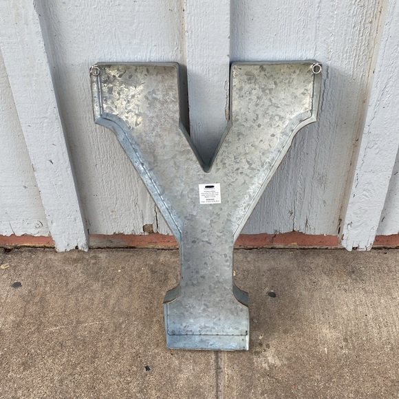 Hobby Lobby farmhouse country chic aluminum letter‎ Y 3-D wall hanging decor - Picture 4 of 5